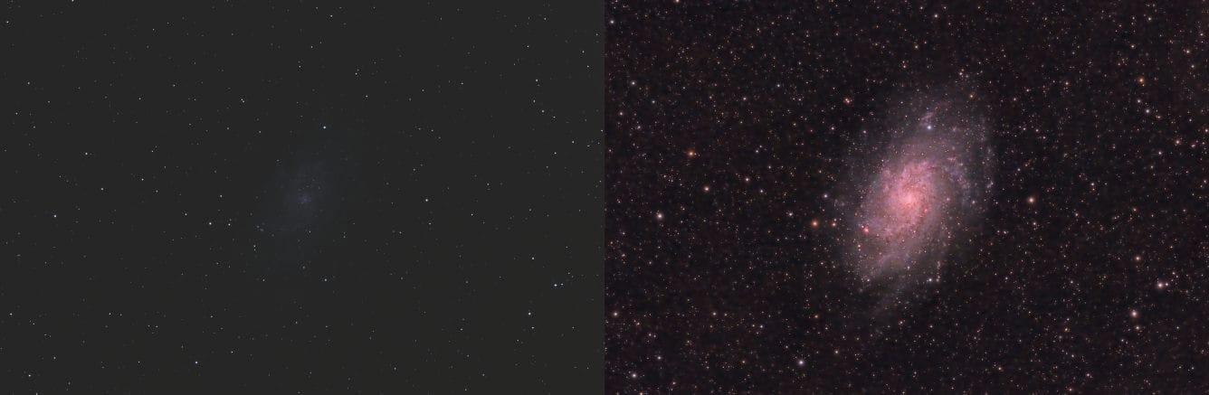 Fotografía astronómica: antes y después del procesado