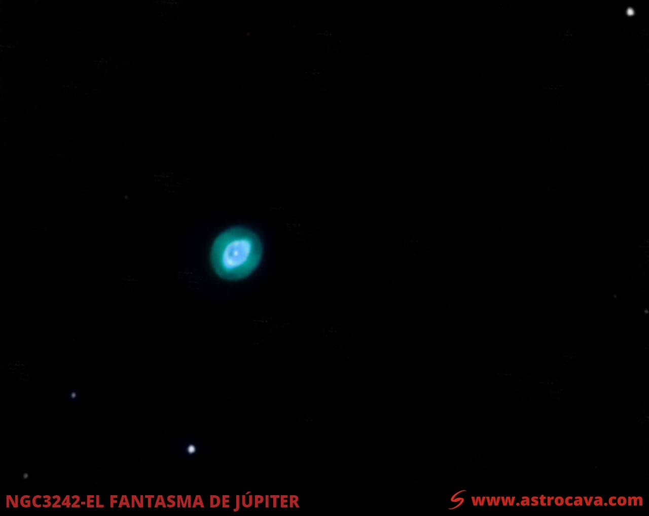 Pruebas de Lucky Imaging con el Fantasma de Júpiter - NGC3242. Versión en color.
