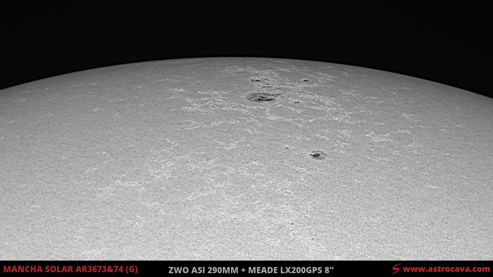 Las manchas solares AR3673 y AR3674