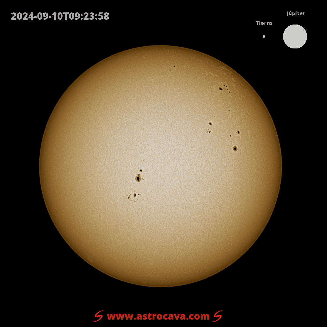 Disco solar completo. Seestar S50 y lámina Baader.