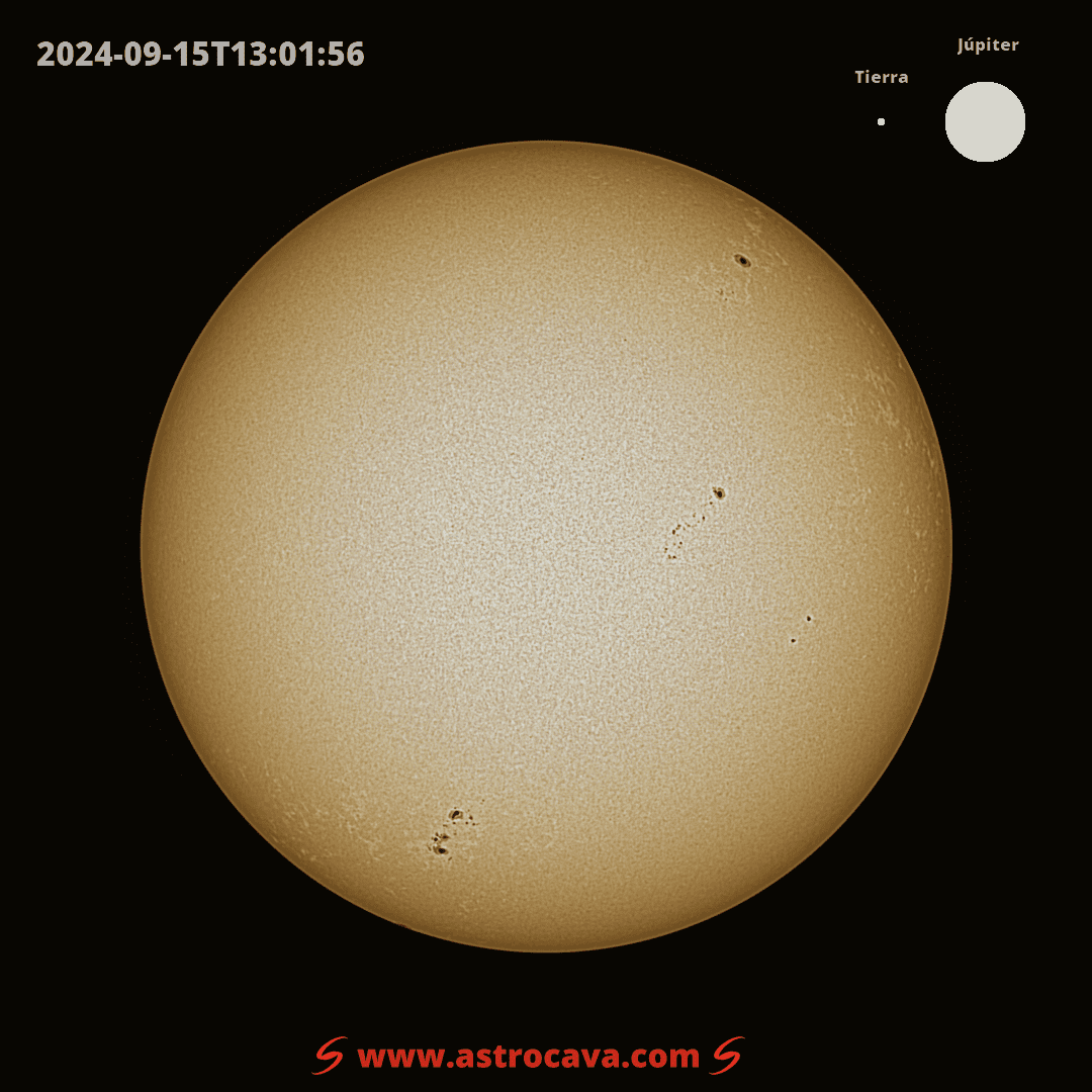 Disco solar completo. Seestar S50 y lámina Baader.