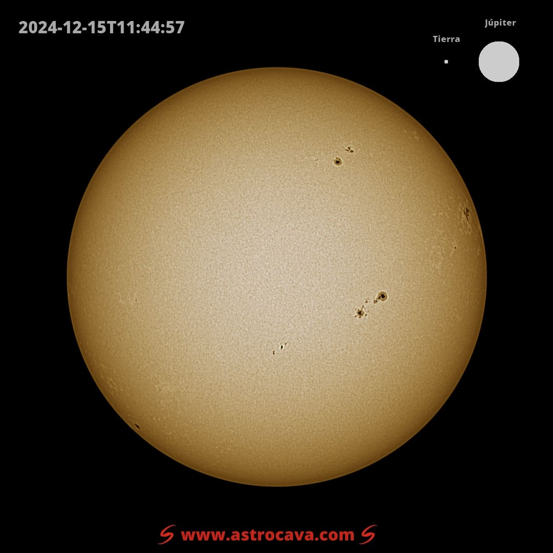 Disco solar completo. Seestar S50 y lámina Baader.