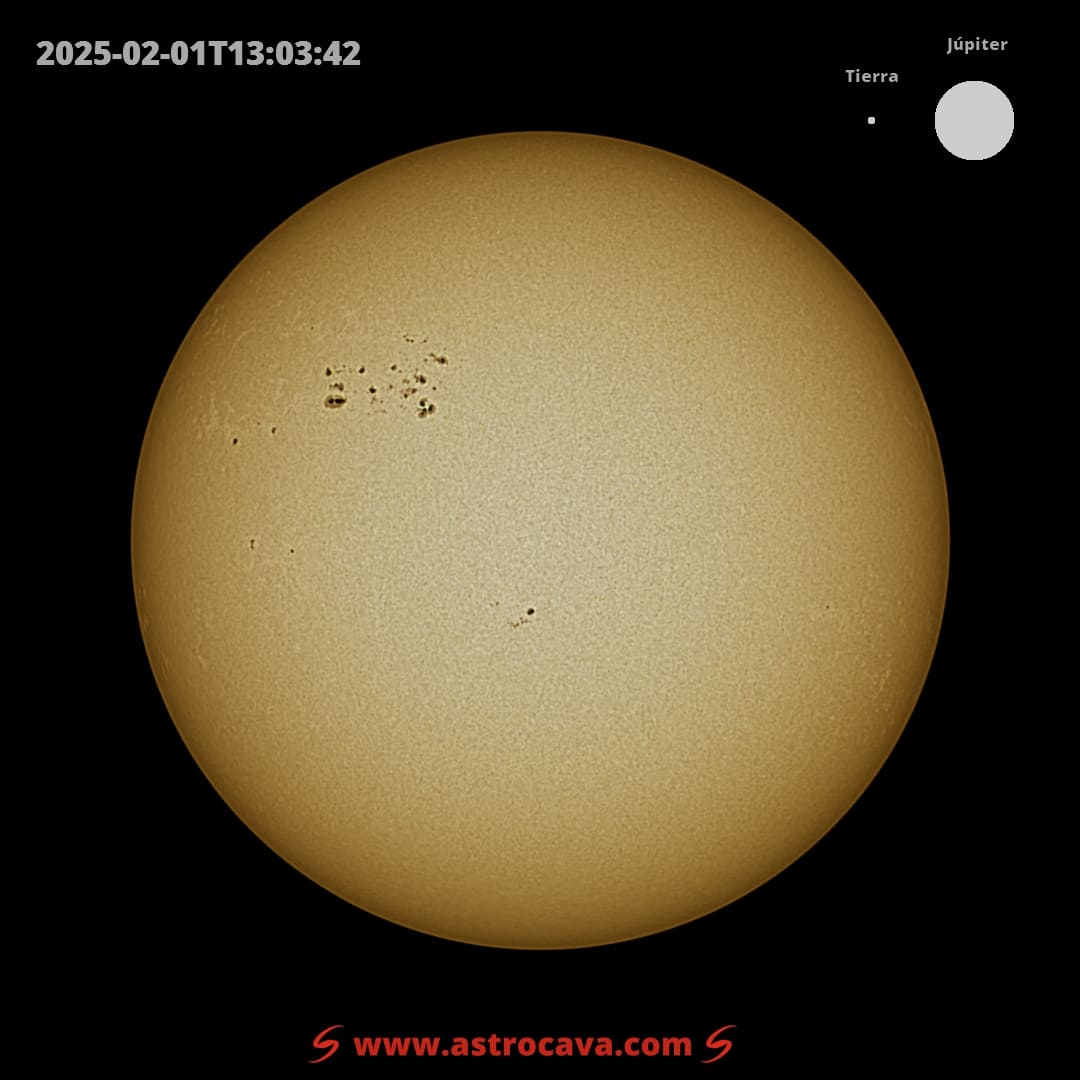 Disco solar completo. Seestar S50 y lámina Baader.