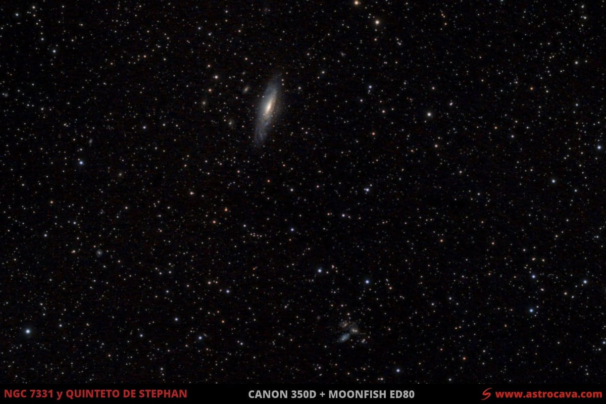 Galaxia NGC7331 y el Quinteto de Stephan