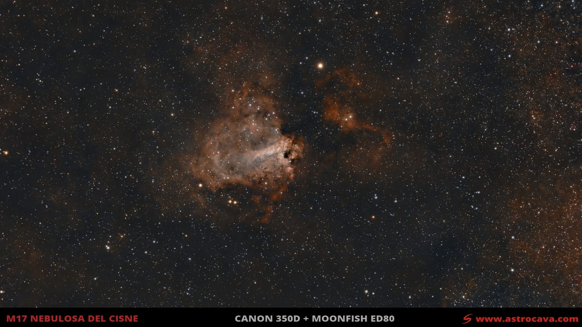 La Nebulosa del Cisne en Sagitario - M17