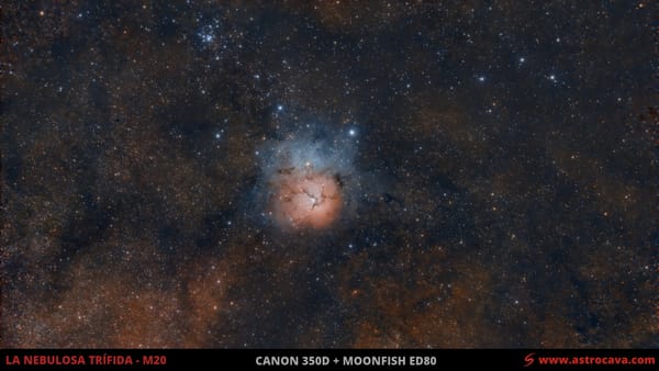 La Nebulosa Trífida (Messier 20) en Sagitario